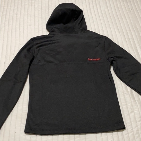 SPYDER black quarter zip hoodie size small - Picture 12 of 12